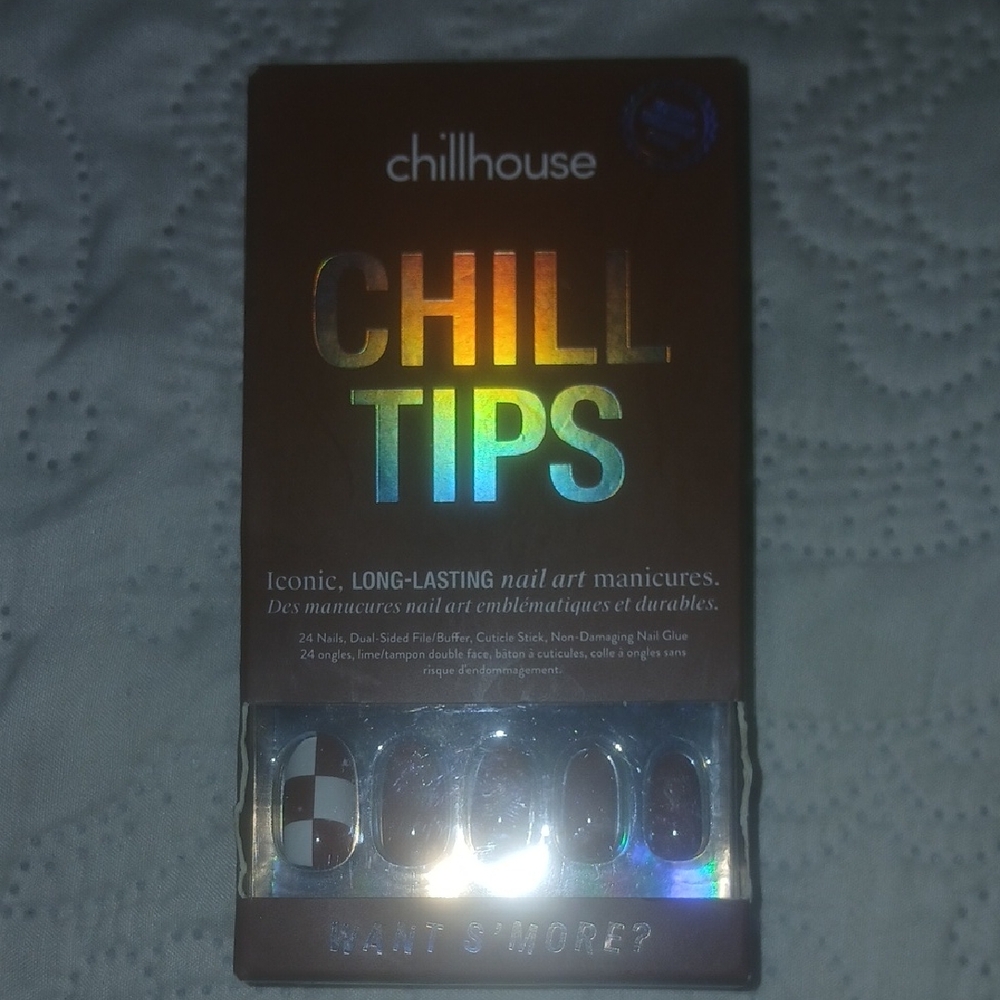 Chillhouse CHILL TIPS Press-On Nail Set – Multi Chrome & Checker